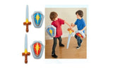 ბავშვთა რაინდის კომპლექტი - გასაბერი ხმალი და ფარი არჩევანი ფერის